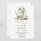 Thee met de moeder om baby shower te zijn kaart (Voorkant / Achterkant)