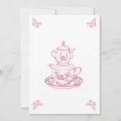 Thee met de moeder om baby shower te zijn kaart (Achterkant)