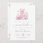 Thee met de moeder om baby shower te zijn kaart (Voorkant / Achterkant)