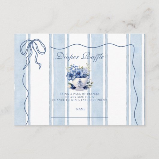 Thee met de moeder om luierrapper te zijn informatiekaartje (Voorkant)