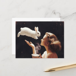 Thee met het konijn Surreal Briefkaart