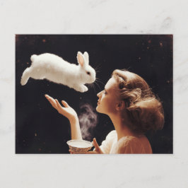 Thee met het konijn Surreal Briefkaart