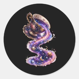 Thee met het Universum Ronde Sticker