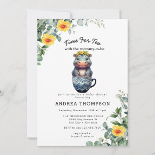 Thee met Mam   Baby Safari Dierlijk Baby shower Kaart