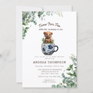 Thee met Mam Baby Safari Dierlijk Baby shower Kaart