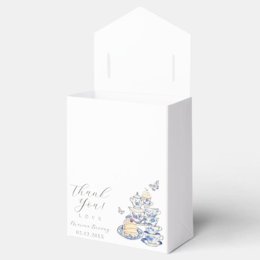 Thee met mama om baby shower te zijn bedankdoosjes (Geopend)