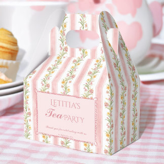 Thee middag feestje grand millennial baby shower bedankdoosjes