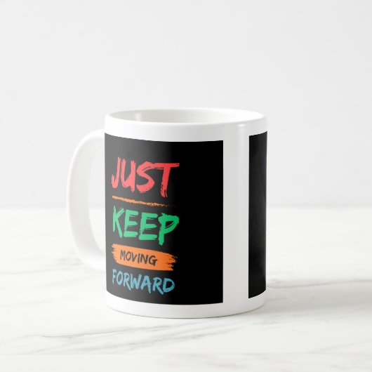 Thee mok met nooit opgeven (Voorkant links)