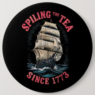 Thee morsen sinds 1773 4 juli ronde button 6,0 cm
