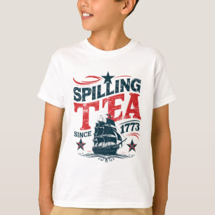Thee morsen sinds 1773 Leuk 4 juli T-shirt
