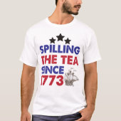 Thee morsen sinds 1773 Patriottisch 4 juli T-shirt (Voorkant)