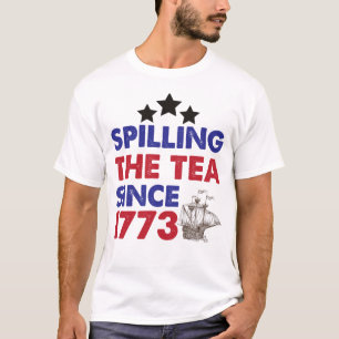 Thee morsen sinds 1773 Patriottisch 4 juli T-shirt