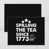 Thee morsen sinds 1773 Patriottische 4 juli Briefkaart (Voorkant / Achterkant)