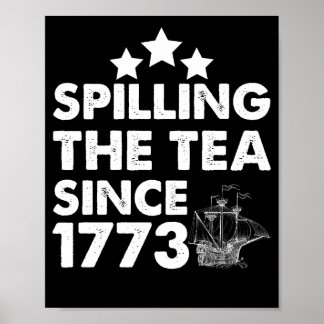 Thee Morsen Sinds 1773 Patriottische 4de Juli Poster