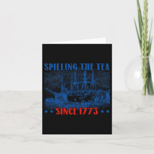 Thee morsen sinds 1773 Vierde Juli Onafhankelijk Kaart