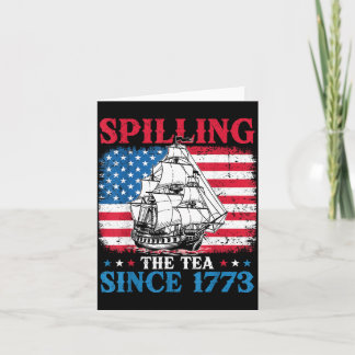 Thee morsen sinds 1773 Vintage Vlag 4de Juli Kaart