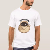 Thee of koffie | Grappig Mood Cup Doodle Design T-shirt (Voorkant)
