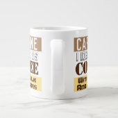 Thee of koffie instructies met naam grote koffiekop (Achterkant)