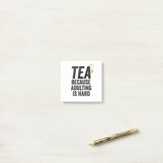 Thee omdat volwassen is hard grappig post-it® notes (Op bureau)