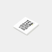 Thee omdat volwassen is hard grappig post-it® notes (Schuin)