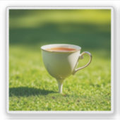 Thee op een T-shirt Sticker (Voorkant)