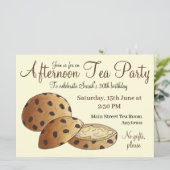 Thee partij in de middag British theecakejes cakes Kaart (Staand voorkant)