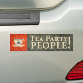 Thee Partij Mensen! Bumpersticker (Op auto)