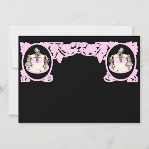 Thee Party Origineel Lijst in Baby roze Kaart