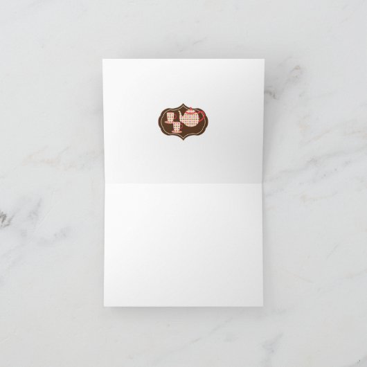 Thee Pot Met Stippen Bedankkaart (Binnen)