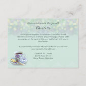 Thee recept bruiloft feest groen ontwerp informatiekaartje (Voorkant)