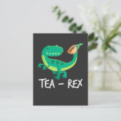 Thee Rex Dinosaur Grappige T-Rex Schattige Dino Briefkaart (Staand voorkant)