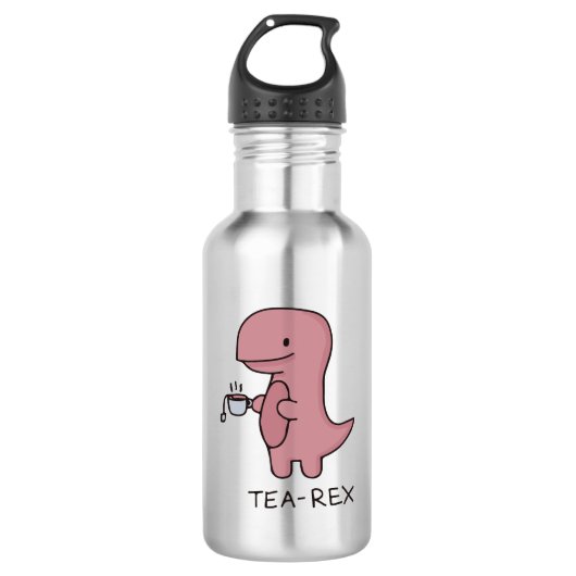 Thee-Rex, Schattige Dinosaurus, Grappige T-rex Waterfles (Voorkant)
