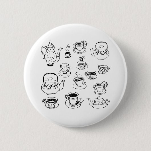 Thee Ronde Button 5,7 Cm (Voorkant)
