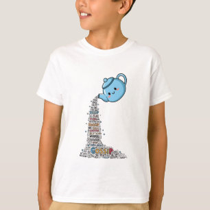 Thee rondstrooien Kawaii Theepot Geroddel Kinderen T-shirt