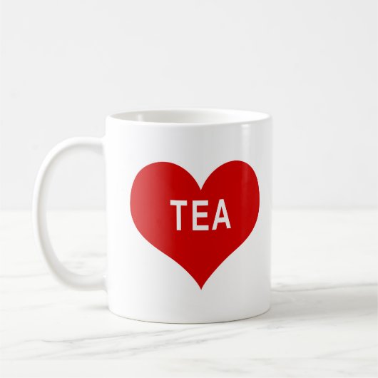 THEE Rood Hart van de Liefde Koffiemok (Links)