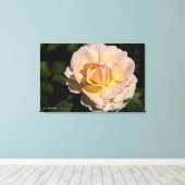 Thee Roos Canvas Afdruk (Insitu (Houten vloer))