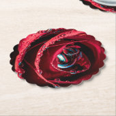 Thee Roos Kartonnen Onderzetters (Gekanteld)