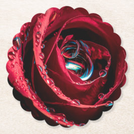 Thee Roos Kartonnen Onderzetters