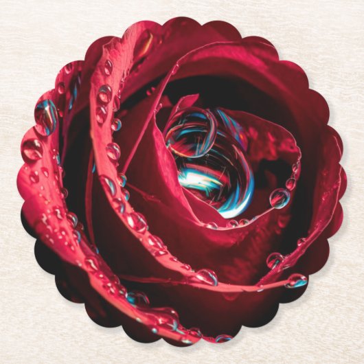 Thee Roos Kartonnen Onderzetters (Voorkant)