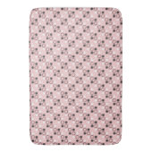 Thee roos (rode), grijze en witte stippen badmat (Voorkant Verticaal)