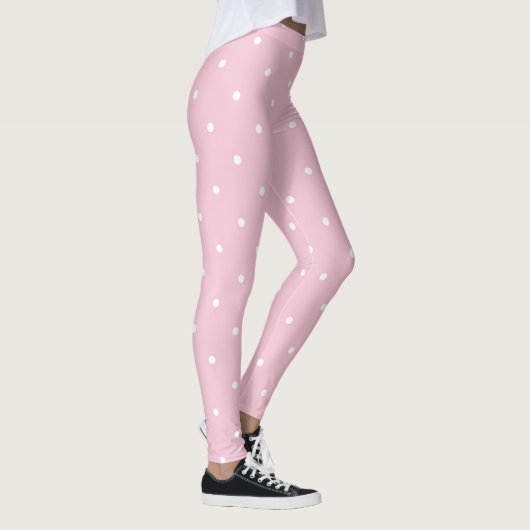 Thee Roos Roze en witte stippen Leggings (Rechts)