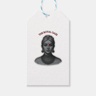 Thee Royal Gaze - Indische Koningin Lijntekening Cadeaulabel