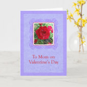 Thee Rozen op Lavendel Moeder Valentijn Kaart (Gele Bloem)