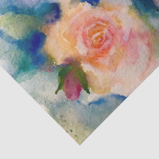 Thee Rozen Shabby chique aquarel rozen Tissuepapier (Detail)