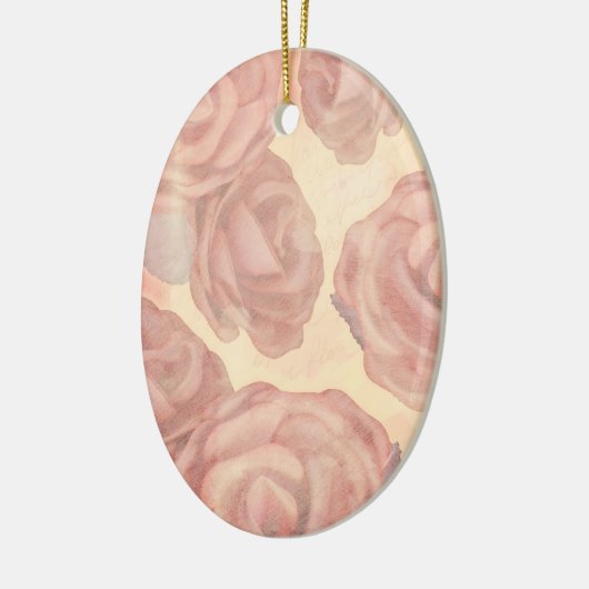 Thee rozen, siervisjes keramisch ornament (Links)