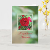 Thee Rozen speciale Valentijn Kaart (Gele Bloem)