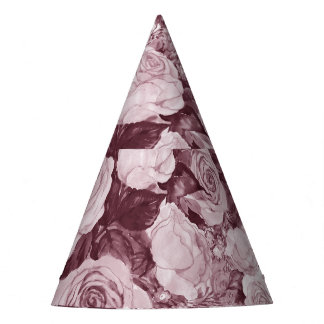 Thee Rozen: Waterverf boeketpatroon. Feesthoedjes
