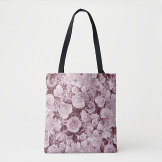 Thee Rozen: Waterverf boeketpatroon. Tote Bag