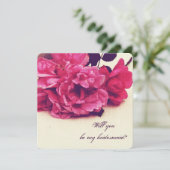  thee-rozen - word jij mijn bruidsmeisje? kaart (Staand voorkant)