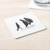 Thee Schattigee Longfin Batfish Kartonnen Onderzetters (Schuin)